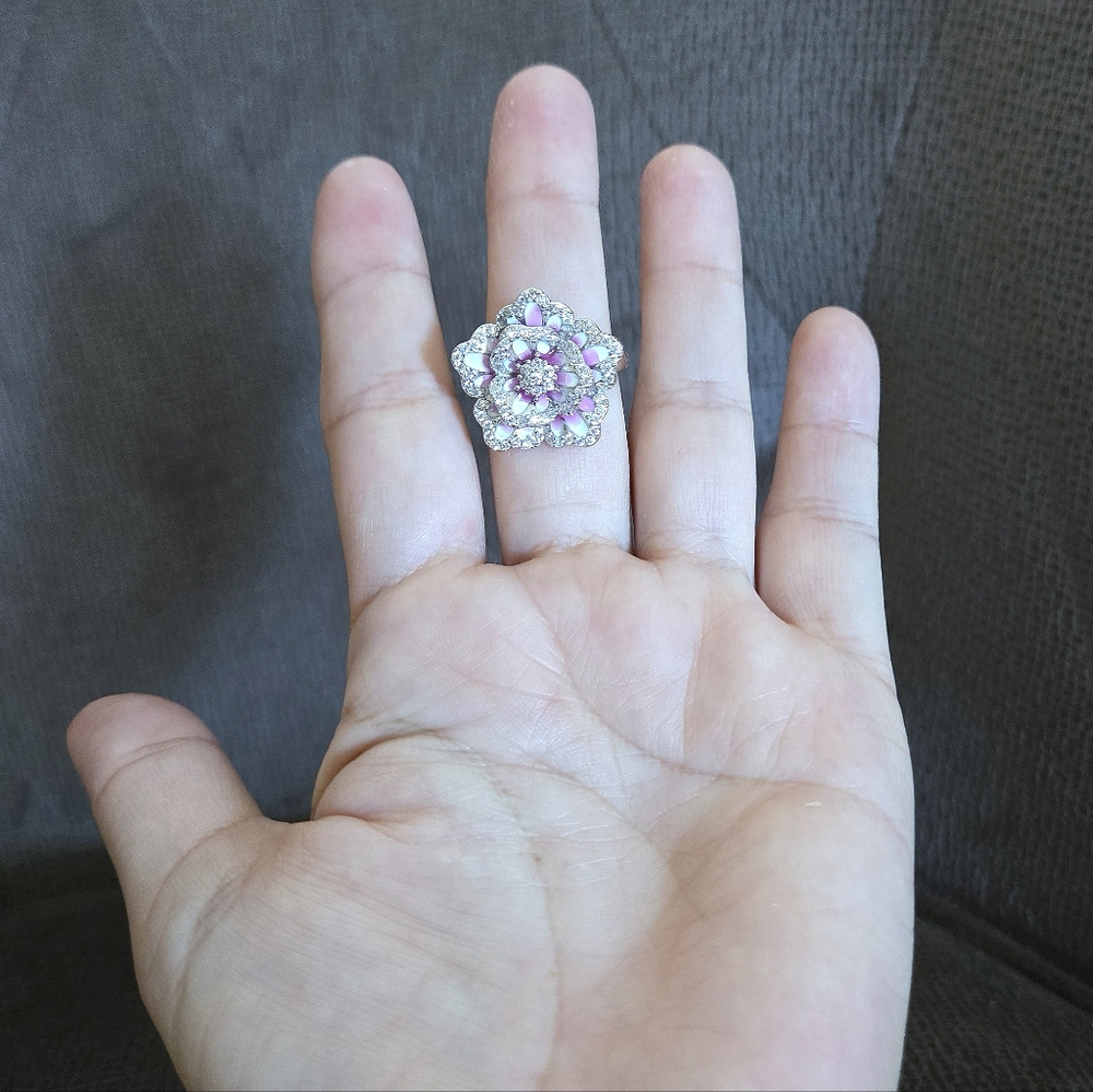 Cote d' Argent Enamel Flower🌸 Ring💍 - NWT - Picture 11 of 16